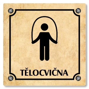 Tělocvična, 148x148mm, pergamen, Kansas